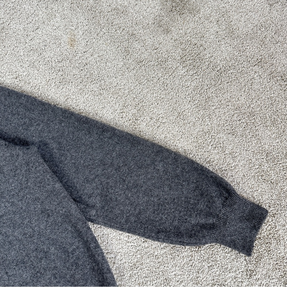 Lands’ End Men’s 100% Cashmere V-Neck Sweater Longsleeve Classic in Gray M - Picture 6 of 13